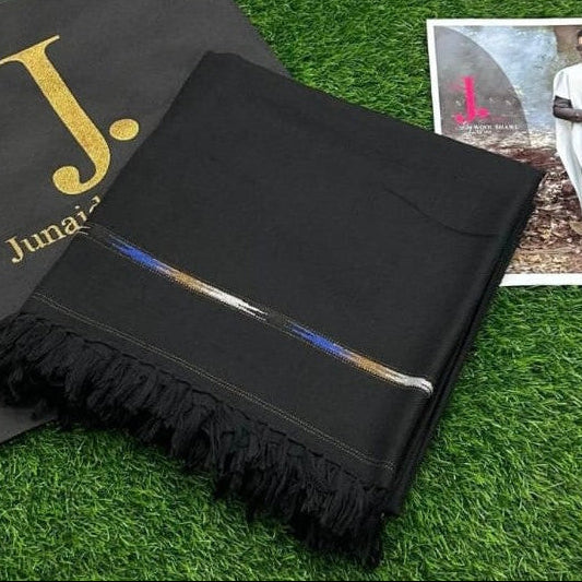 Men Premium Wool Shawl – Solid Colors with Minimal Border (Winter Collection)