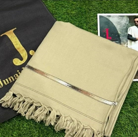 Men Premium Wool Shawl – Solid Colors with Minimal Border (Winter Collection)