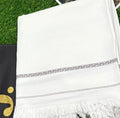 Men’s Premium Winter Wool Shawl – Off White with Traditional Border