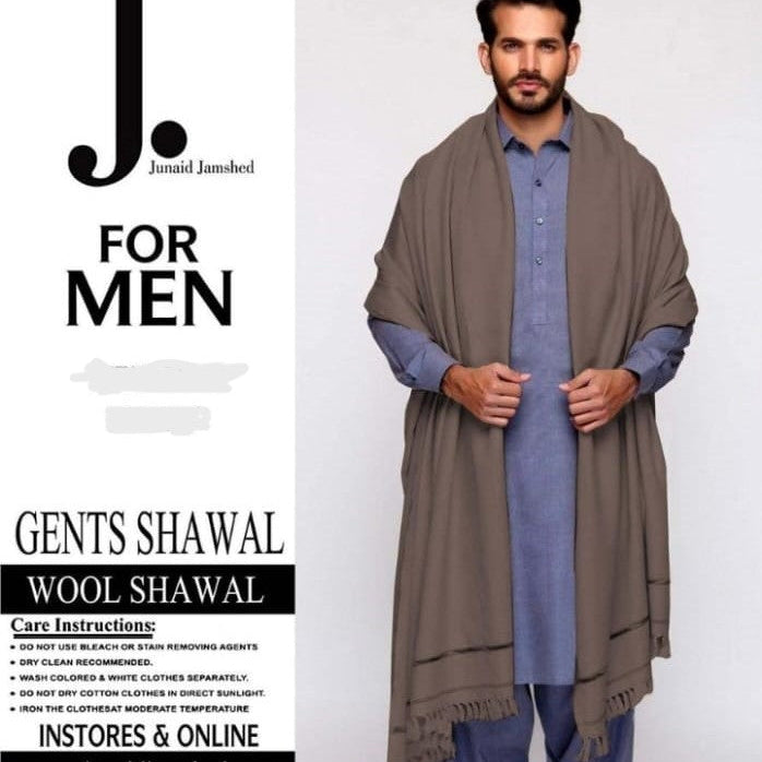 Gentlemen’s Premium Wool Shawl – Classic Charcoal Grey