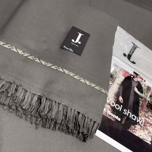 Gentlemen’s Premium Wool Shawl – Classic Charcoal Grey