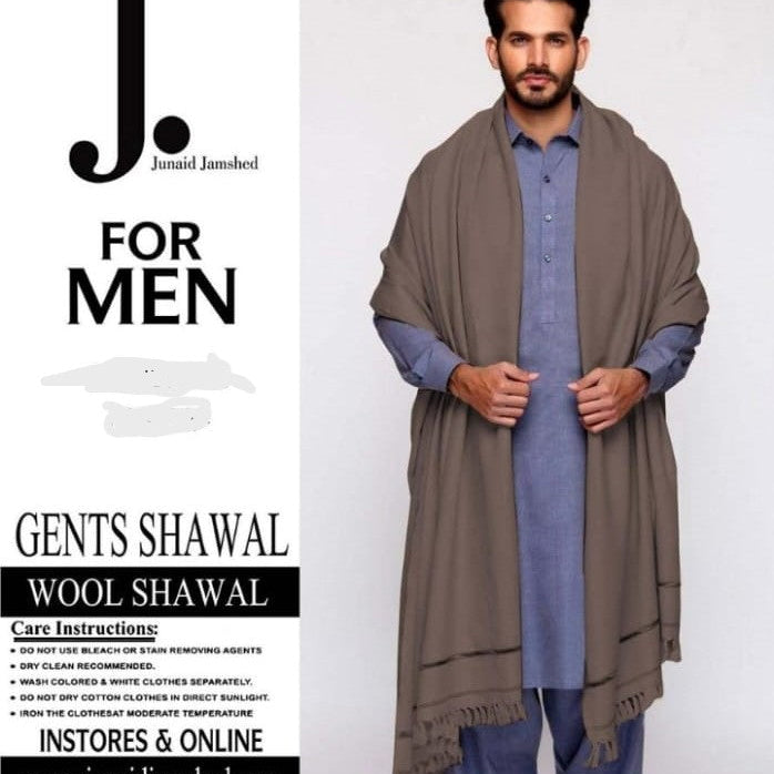 Gentlemen’s Premium Wool Shawl – Classic Charcoal Grey