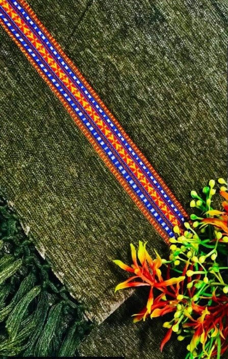 Men Winter Shawal – Dark Green Traditional Shawl